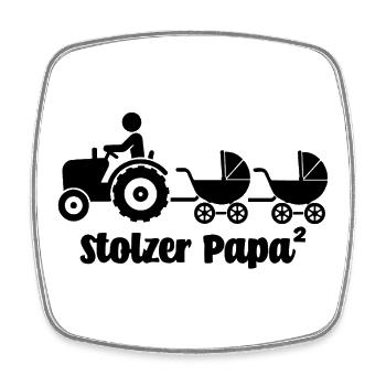 Funny gift for dad for birth Proud dad - Square fridge magnet - white - Front