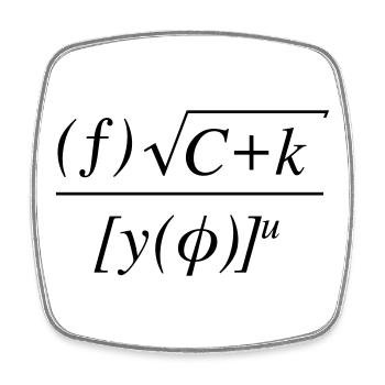 Mathe Gleichung f*ck you - Viereckiger Kühlschrankmagnet - Weiß - Vorne