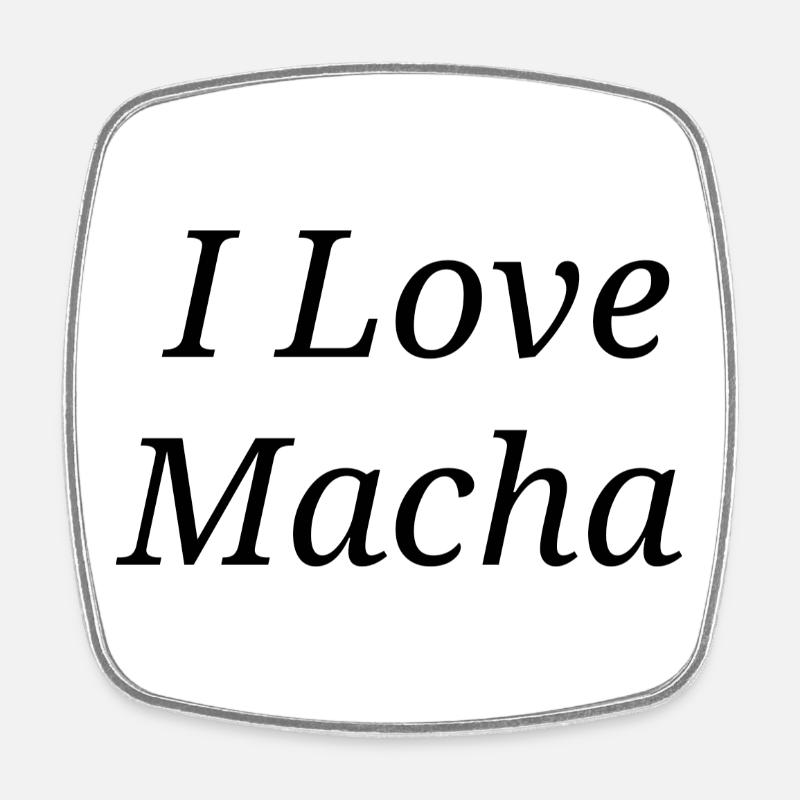Macha - Magnet carré - blanc