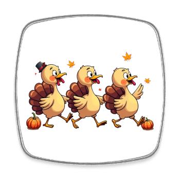 Bébé dinde de Thanksgiving - Magnet carré - blanc - Devant