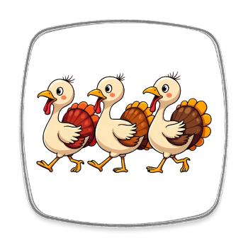 Thanksgiving Truthahn Baby - Viereckiger Kühlschrankmagnet - Weiß - Vorne