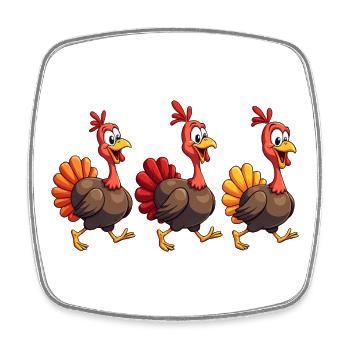Bébé dinde de Thanksgiving - Magnet carré - blanc - Devant