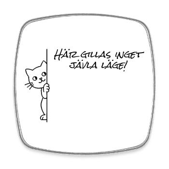 Kein Ort gefällt hier - Viereckiger Kühlschrankmagnet - Weiß - Vorne