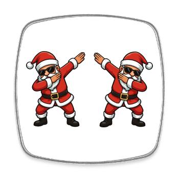 Dab Santa Doppelganger - Square fridge magnet - white - Front