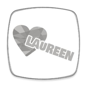 Dear Laureen - Square fridge magnet - white - Front