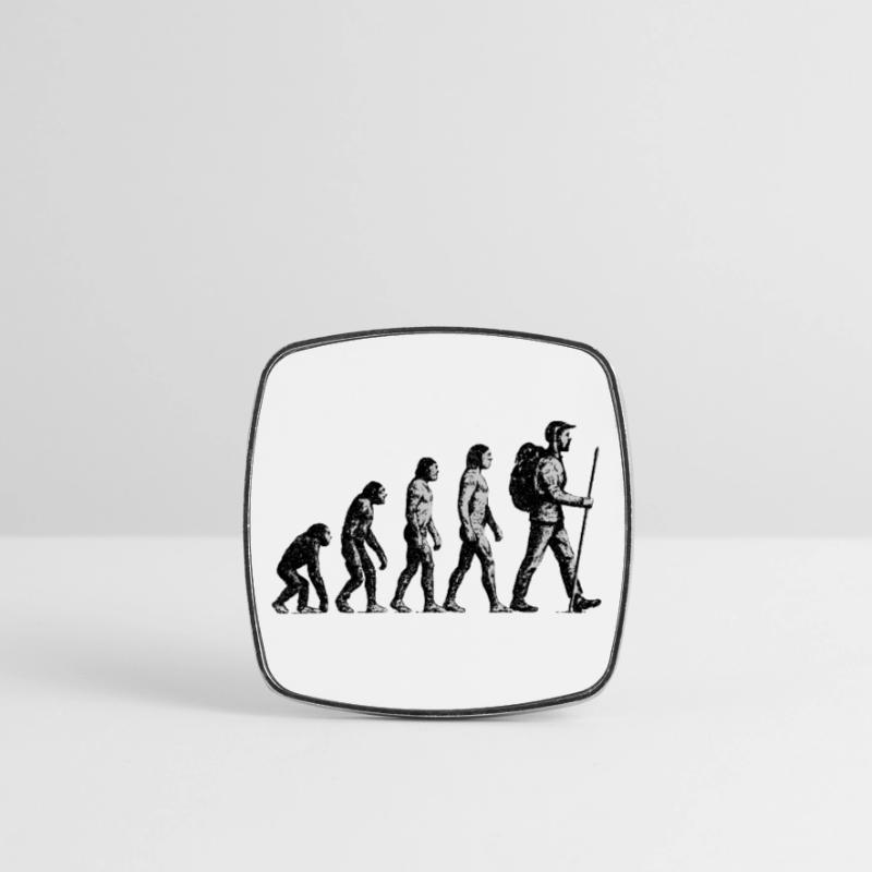 Evolution to Wandersmann Grunge Design Square fridge magnet