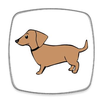 mignon teckel chiens t-shirt cadeau enfants - Magnet carré - blanc - Devant