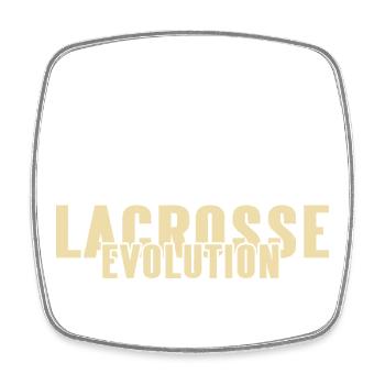 Lacrosse Evolution Funny Sports Humor Parody - Viereckiger Kühlschrankmagnet - Weiß - Vorne