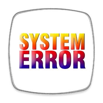 System Error Gradient - Viereckiger Kühlschrankmagnet - Weiß - Vorne