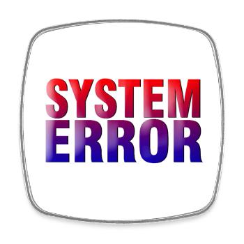 Systemfehler Gradient Typo - Viereckiger Kühlschrankmagnet - Weiß - Vorne