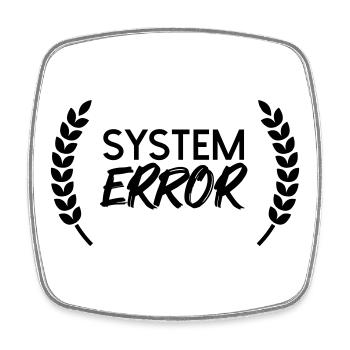 System failure - Square fridge magnet - white - Front