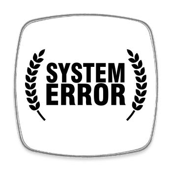 System failure - Square fridge magnet - white - Front