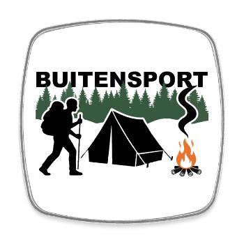 Outdoor sports - Square fridge magnet - white - Front