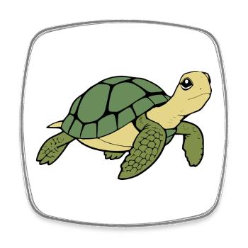 Schildkröten Schildkröten - Viereckiger Kühlschrankmagnet - Weiß - Vorne