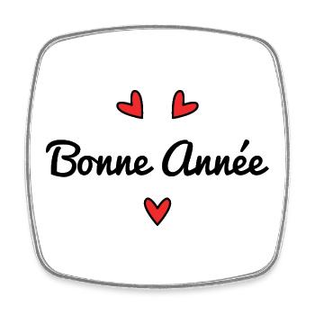 HAPPY NEW YEAR. NEW YEAR'S EVE. NEW YEAR - Square fridge magnet - white - Front