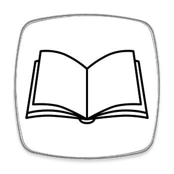 Livre ouvert pour les rats de bibliothèque - Magnet carré - blanc - Devant