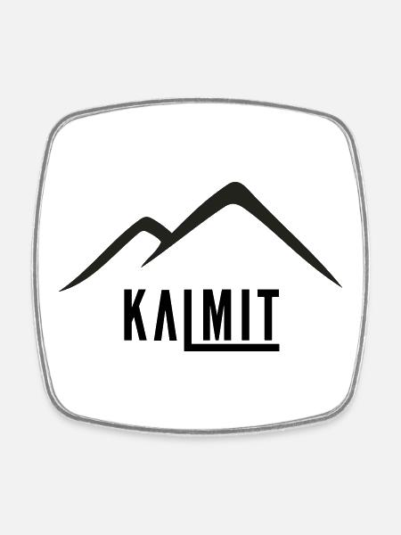 Sommet Minimal Silhouette de la Montagne - Magnet carré - blanc