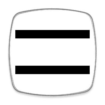 Symbol_balken - Magnet carré - blanc - Devant