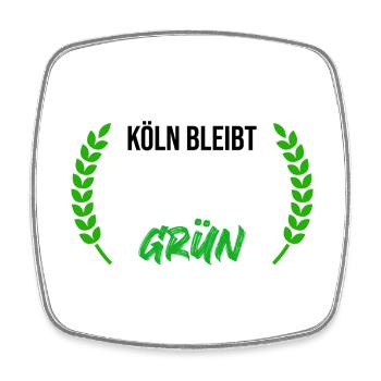 Koeln_bleibt_gruen_-_wreath_ - Square fridge magnet - white - Front