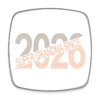 Super_grandma_since_2026 - Viereckiger Kühlschrankmagnet - Weiß - Vorne