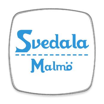 Svedala – Malmö Sky Blue Design - Square fridge magnet - white - Front