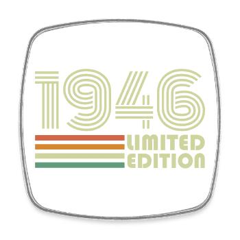 Cadeau d’anniversaire rétro vintage 1946 1946 - Magnet carré - blanc - Devant