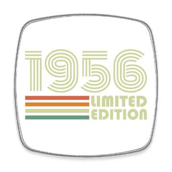 Vintage 1956 Retro 1956 Birthday Gift - Square fridge magnet - white - Front