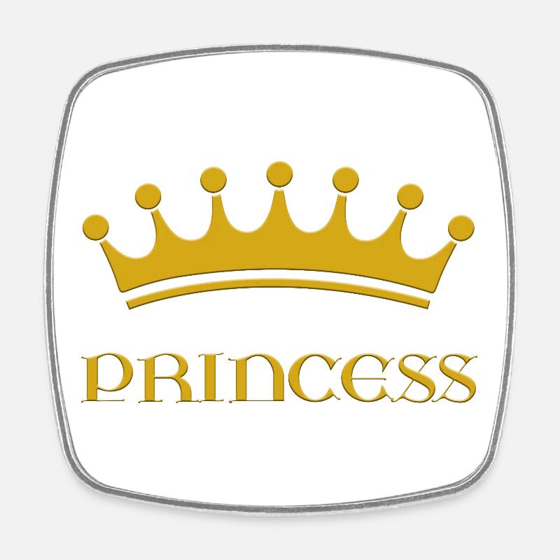 Princess - Square fridge magnet - white