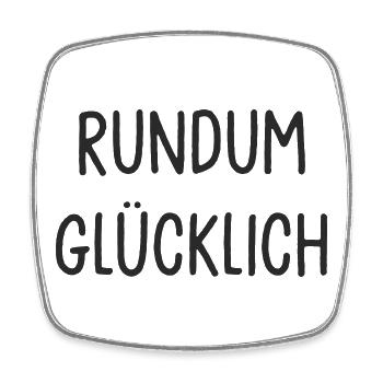 All-round happy typo - Square fridge magnet - white - Front