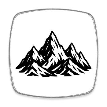 Berge Symbol Mountains - Square fridge magnet - white - Front