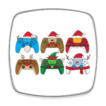 Weihnachts-Controller für Teenager-Jungen, Weihnac - Viereckiger Kühlschrankmagnet - Weiß - Vorne