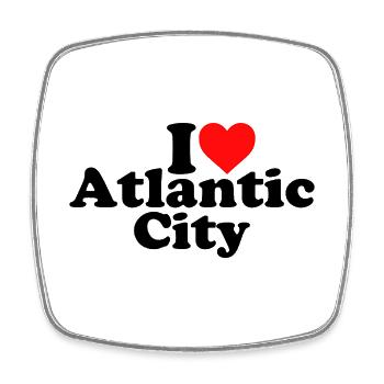 I love Atlantic City - USA - New Jersey - Amerika - Viereckiger Kühlschrankmagnet - Weiß - Vorne