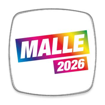 Malle 2026 Colorée Majorque - Magnet carré - blanc - Devant