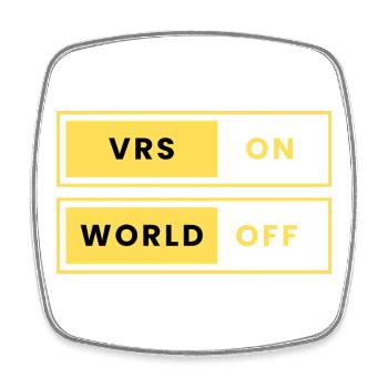 VRS ON World OFF - Square fridge magnet - white - Front