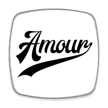 Amour Vintage Retro  - Magnet carré - blanc - Devant
