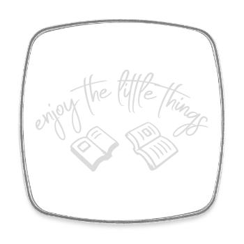 Enjoy The Little Things Dankbarkeit Achtsamkeit - Viereckiger Kühlschrankmagnet - Weiß - Vorne