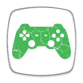 Controller-Gaming - Viereckiger Kühlschrankmagnet - Weiß - Vorne