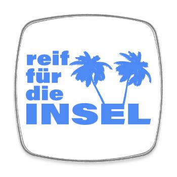 READY FOR THE ISLAND - Square fridge magnet - white - Front