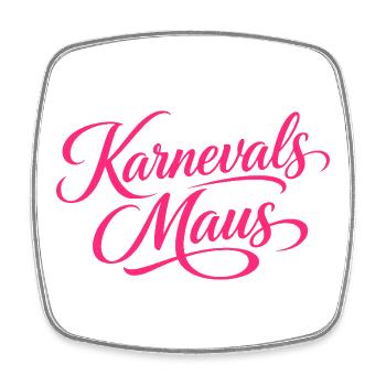 Karnevals Maus Fasching Kostüm - Viereckiger Kühlschrankmagnet - Weiß - Vorne