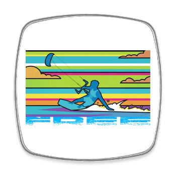 Kitesurf - Square fridge magnet - white - Front