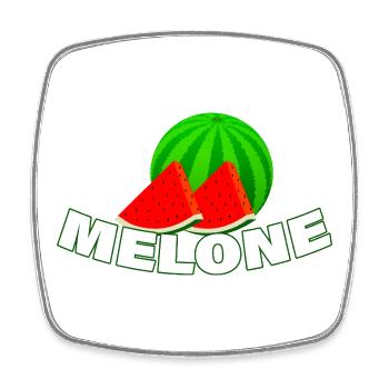 melon - Square fridge magnet - white - Front