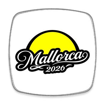 Mallorca 2026 Sun - Square fridge magnet - white - Front