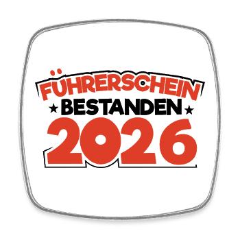 Driving License 2026 Driving Test Driving License Test - Square fridge magnet - white - Front
