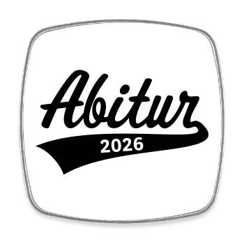 Abitur 2026 (Abiturient / Abi / Hochschulreife B) - Viereckiger Kühlschrankmagnet - Weiß - Vorne