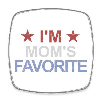 Lieblingskind Ich bin Mamas Liebling Mamas Lieblin - Viereckiger Kühlschrankmagnet - Weiß - Vorne