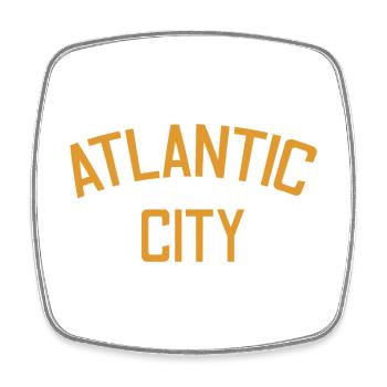 Atlantic City - Est. 1854 - New Jersey - USA - Viereckiger Kühlschrankmagnet - Weiß - Vorne
