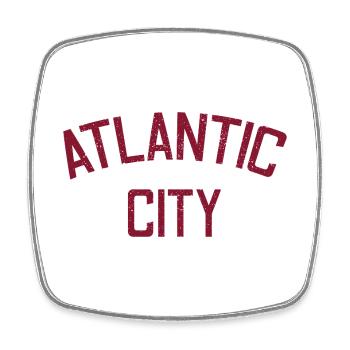 Atlantic City - Est. 1854 - New Jersey - USA - Viereckiger Kühlschrankmagnet - Weiß - Vorne