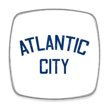 Atlantic City - Est. 1854 - New Jersey - USA - Viereckiger Kühlschrankmagnet - Weiß - Vorne