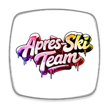 Après Ski Team Bunt - Square fridge magnet - white - Front