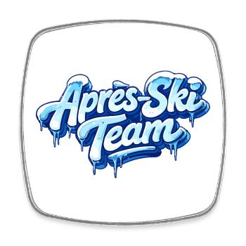 Apres Ski Team Party - Viereckiger Kühlschrankmagnet - Weiß - Vorne